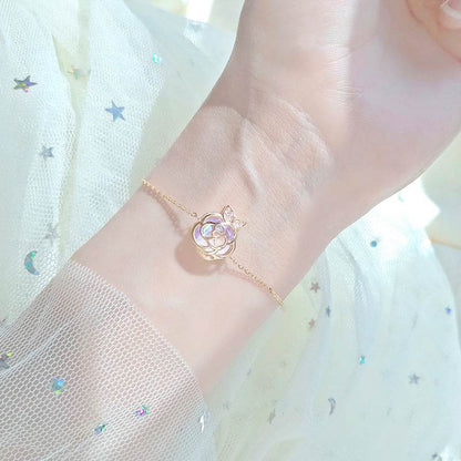 Camellia Flower Necklace & Bracelet Set - Elegant Bridal Jewelry 2025 - Buy Center