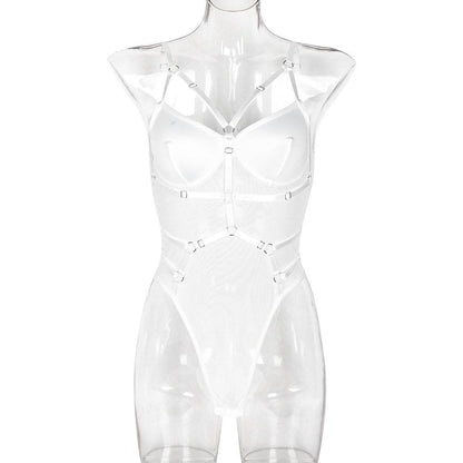 Buycenter Women's Slimming Patchwork Jumpsuit - Black, White, Wine Red - Buy Center