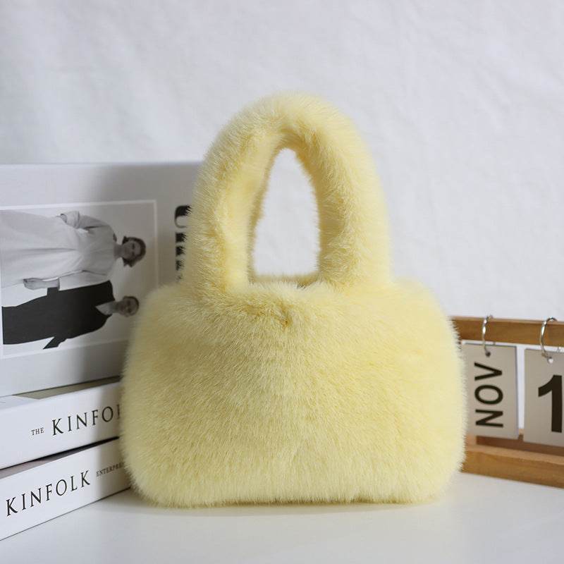 Buycenter Furry Cute Plush Rex Rabbit Hand Bag - Adorable & Stylish Clutch - Buy Center