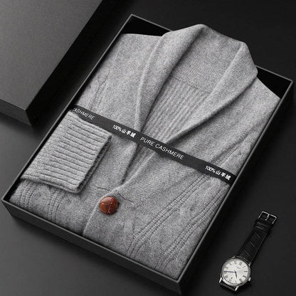 Men's Thickened Twisted Collar Coat - Casual Winter Knitwear for Style - Buy Center