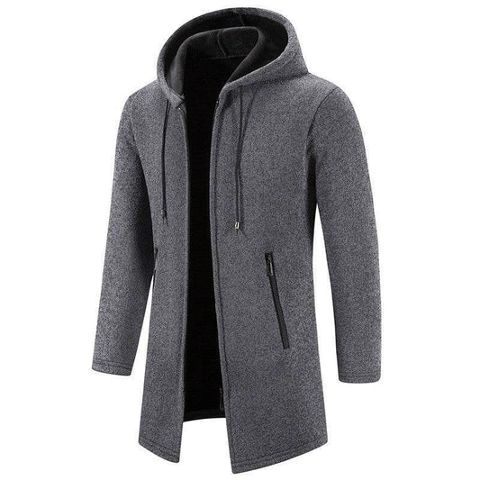 Men's Plus Size Hooded Cardigan - Stylish Zipper Sweater for Comfort - Buy Center