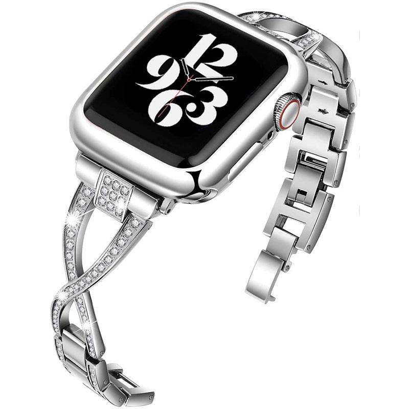 Fashion X-type Stainless Steel Strap for Apple Watch - Snap Button Style - Buy Center