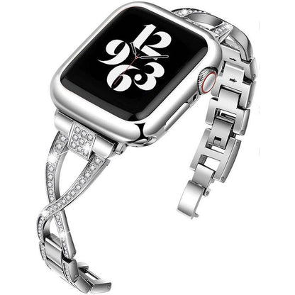 Fashion X-type Stainless Steel Strap for Apple Watch - Snap Button Style - Buy Center