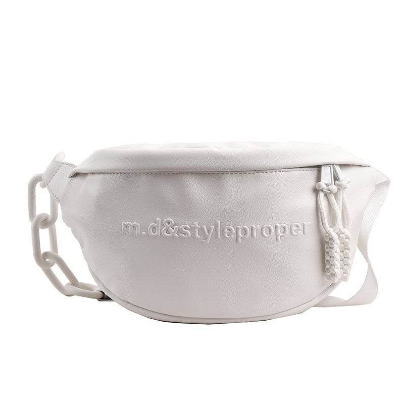 Buycenter Women's White Chest Bag - Casual Crossbody Shoulder Style - Buy Center
