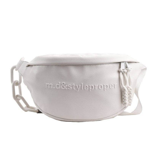 Buycenter Women's White Chest Bag - Casual Crossbody Shoulder Style - Buy Center
