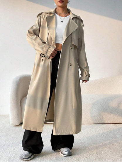 Elegant Khaki Trench Coat for Women - Stylish Casual Layering 2025 - Buy Center