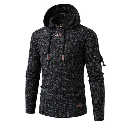 Horn Button Slim Fit Men's Sweater - Cozy Pullover in Stylish Colors - Buy Center