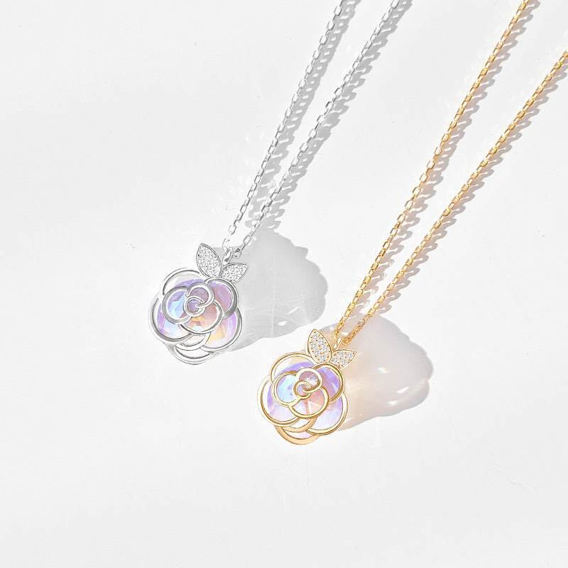 Camellia Flower Necklace & Bracelet Set - Elegant Bridal Jewelry 2025 - Buy Center