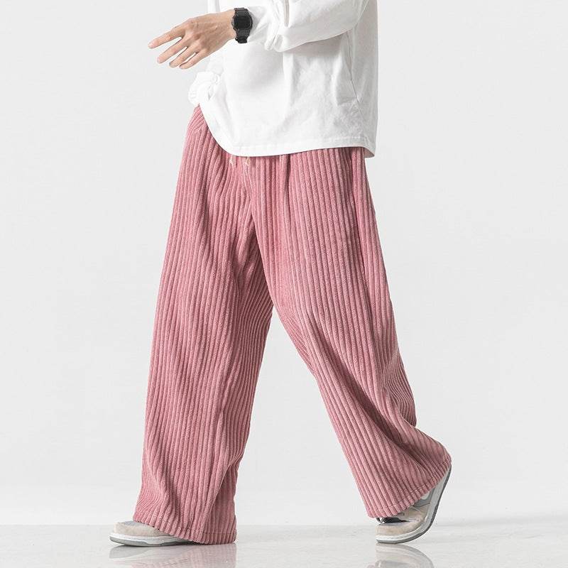 Buycenter Casual Straight-Leg Corduroy Pants - Available in Multiple Colors - Buy Center