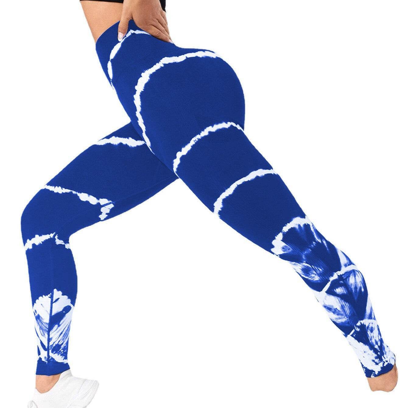 Buycenter Tie-Dye Stripes Yoga Pants – Seamless, Hip Lifting Sport Wear - Buy Center