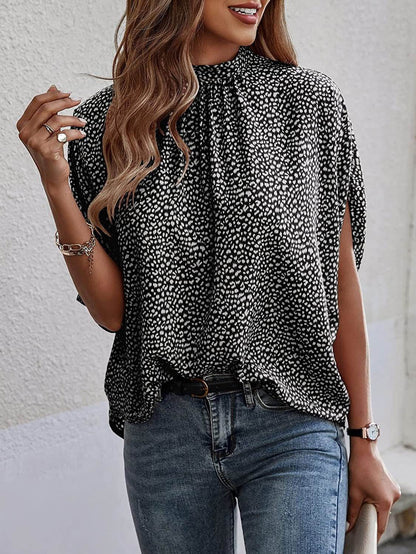 Casual Fashion Split Batwing Sleeve Top - Stylish Blouse for Women 2025 - Buy Center