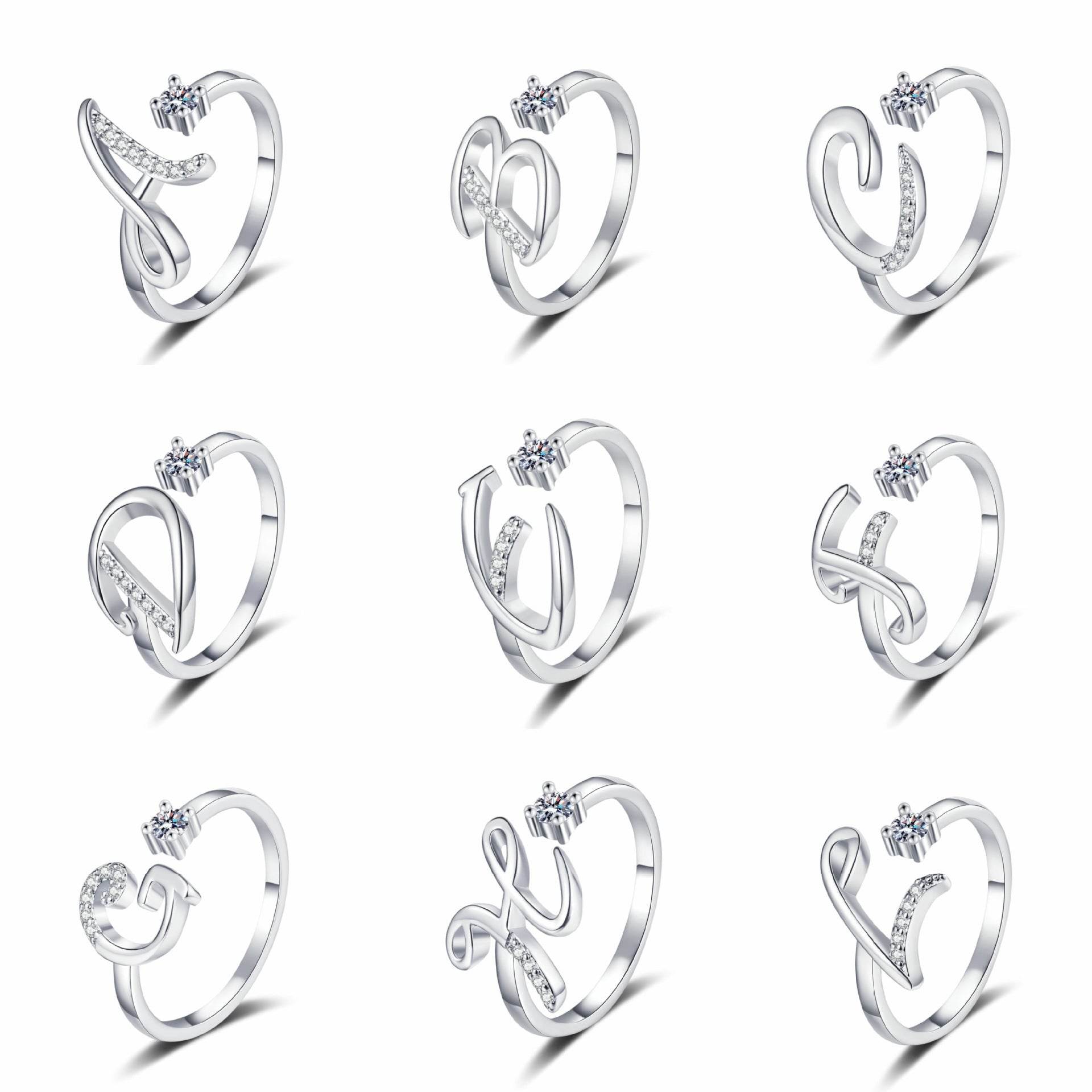 Buycenter 26 English Letters Fashion Ring - Affordable Luxury Jewelry - Buy Center