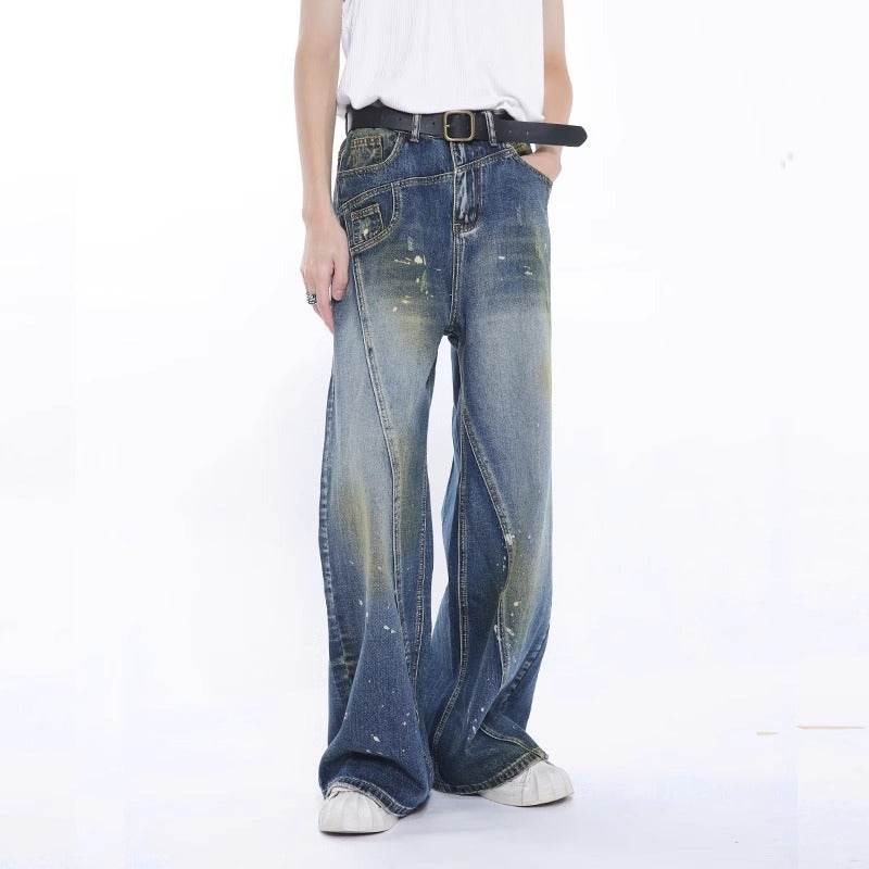 Personalized Three-Dimensional Cut Jeans for Men - Mid Waist & Loose Fit - Buy Center