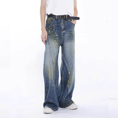 Personalized Three-Dimensional Cut Jeans for Men - Mid Waist & Loose Fit - Buy Center