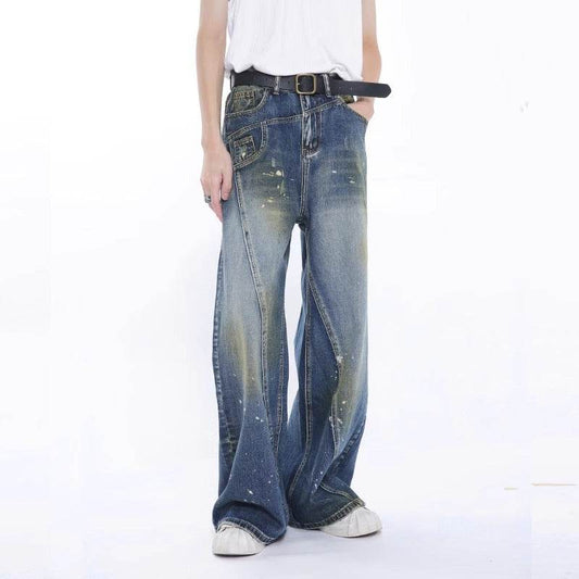 Personalized Three-Dimensional Cut Jeans for Men - Mid Waist & Loose Fit - Buy Center
