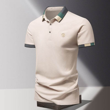 Men's Spring Short Sleeve Lapel Shirt - Stylish Stripes in Various Colors - Buy Center