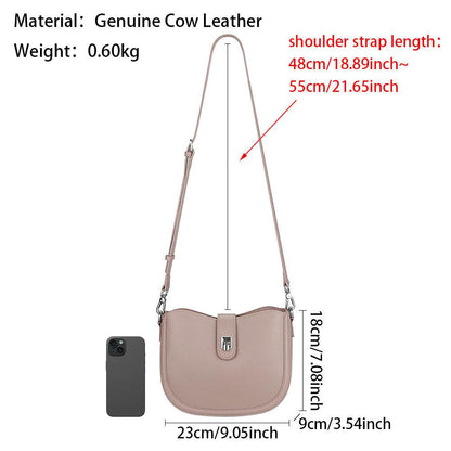 Vintage Saddle Women's Shoulder Messenger Bag - Stylish Cowhide Leather - Buy Center