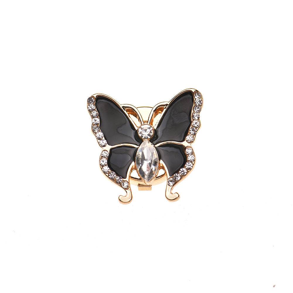 Elegant Women's Butterfly Rhinestone Cufflinks - Stylish 3D Design 2025 - Buy Center