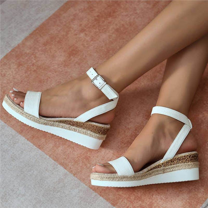 BuyCenter Fashion Platform Woven Beach Sandals - Elegant & Comfortable Style - Buy Center