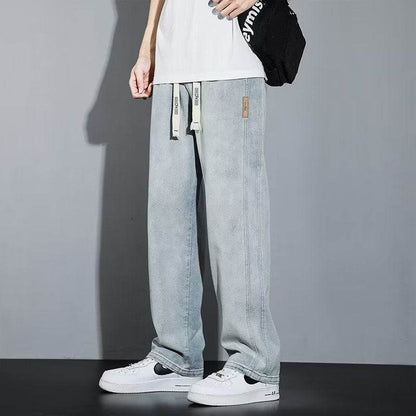 High-Looking Loose Wide-Leg Men's Jeans - Comfortable Casual Style - Buy Center