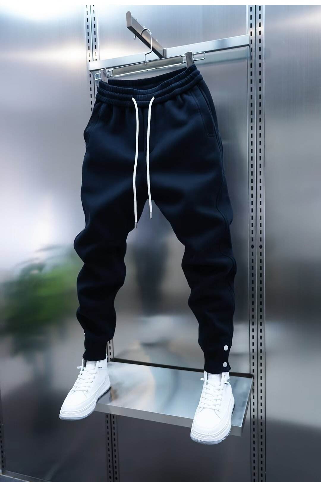 Men's Ankle Banded Slacks - Casual Solid Color Pants for Teenagers - Buy Center