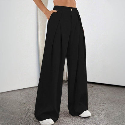 Commute Style High Waist Wide Leg Pants - Chic Gray, Comfortable Fit - Buy Center