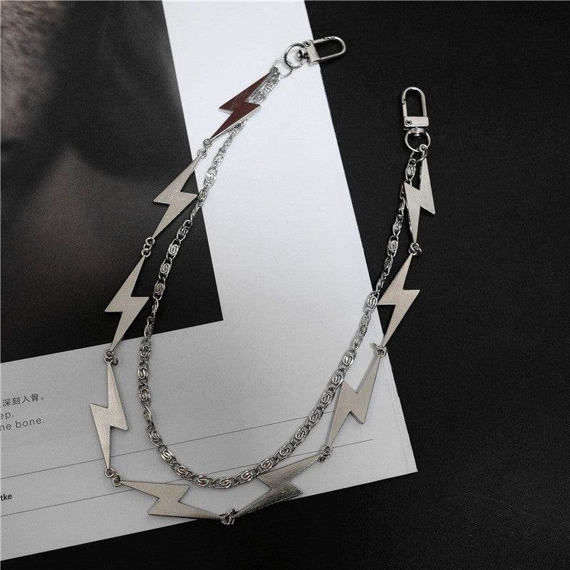 Buycenter Alloy Waist Chain - Lightning Zipper Punk Body Jewelry - Buy Center