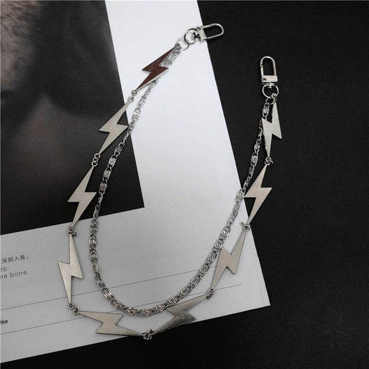 Buycenter Alloy Waist Chain - Lightning Zipper Punk Body Jewelry - Buy Center