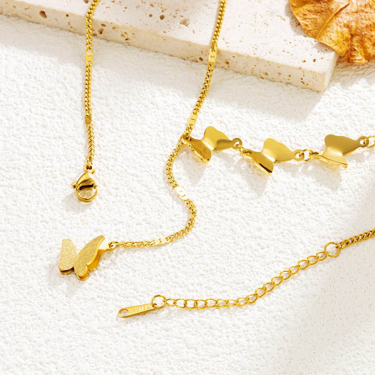 Buy Center Butterfly Clavicle Necklace - Stylish Titanium Steel Design - Buy Center