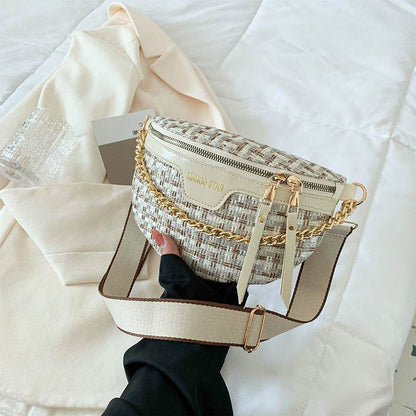 Buycenter Women's Fashion Shoulder Bag - Soft Polyester, Woven Design - Buy Center