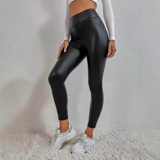 Buycenter Slim Fit Leather Pants - Hip Raising Velvet Leggings - Buy Center