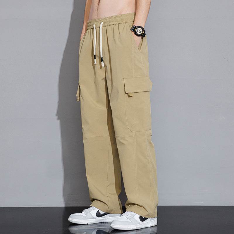 Trendy Men's Casual Cargo Trousers - Loose Fit, Mid Waist Styles - Buy Center