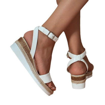 BuyCenter Fashion Platform Woven Beach Sandals - Elegant & Comfortable Style - Buy Center