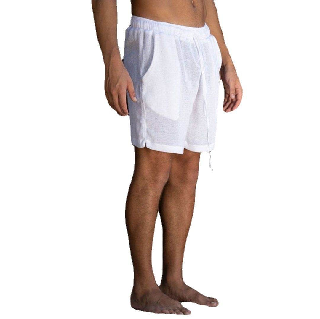 Buycenter Men's Solid Color Cotton Shorts - Casual, Micro Elasticity - Buy Center