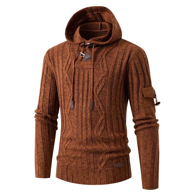 Horn Button Slim Fit Men's Sweater - Cozy Pullover in Stylish Colors - Buy Center