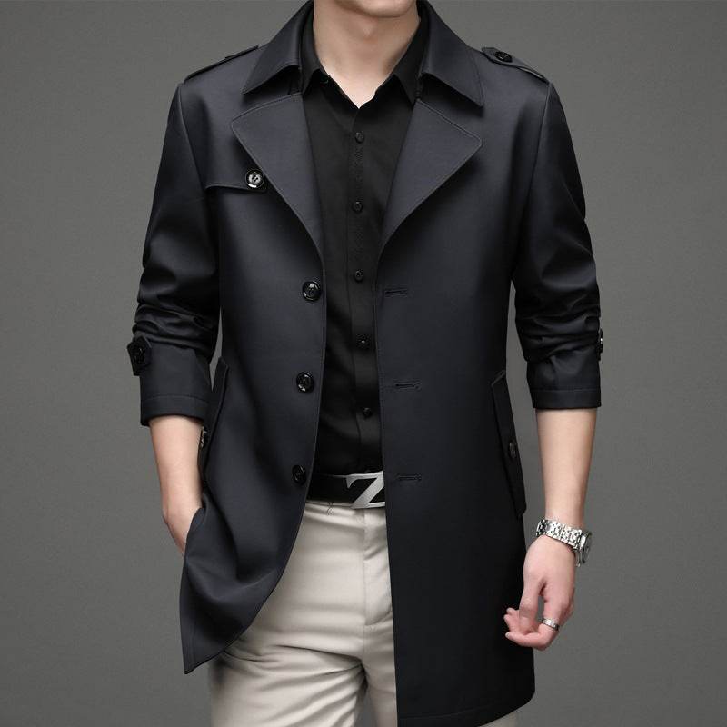 High-End Plus Size Men's Trench Coat - Casual Stylish Jacket 2025 - Buy Center