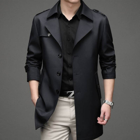 High-End Plus Size Men's Trench Coat - Casual Stylish Jacket 2025 - Buy Center