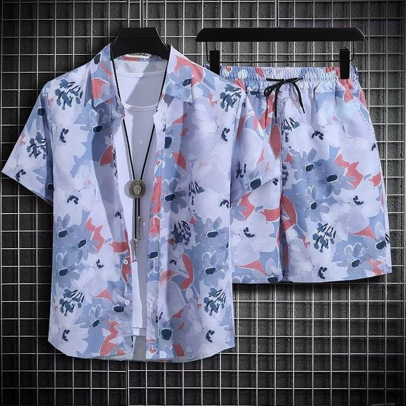Men's Quick-Drying Floral Beach Suit - Loose Fit, Stylish Summer Set - Buy Center