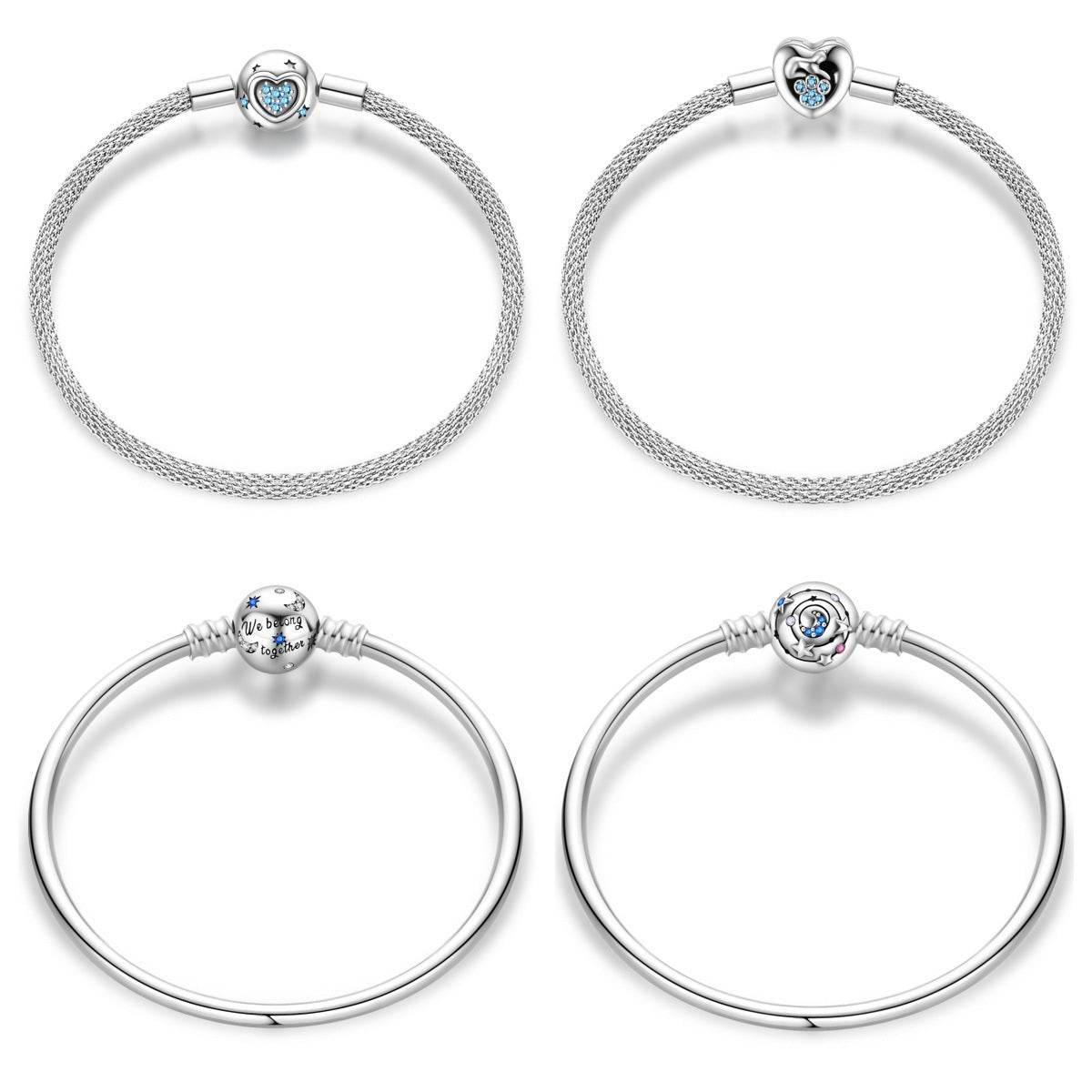 Cat's Paw Love Star Bracelet - Elegant Silver Plated Design for Women - Buy Center