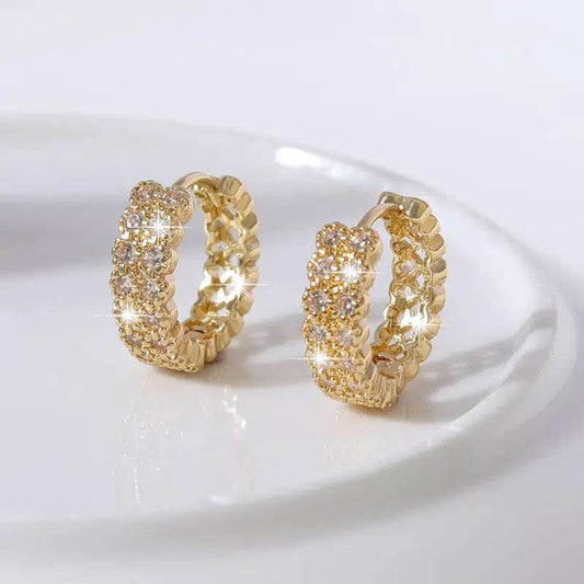 French Retro Gold Hot Earrings - Elegant Geometric Design for Women - Buy Center