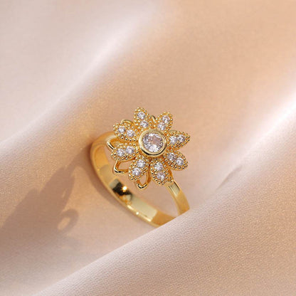 Buy Center Fully Jeweled Loving Heart Ring - Unique Temperamental Style - Buy Center