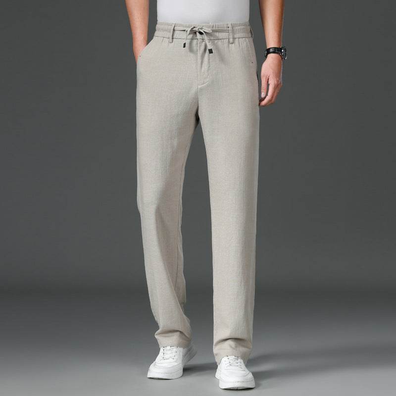 Summer Thin Cotton-Linen Trousers - Breathable Loose-Fit White Pants - Buy Center