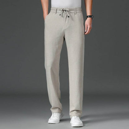 Summer Thin Cotton-Linen Trousers - Breathable Loose-Fit White Pants - Buy Center