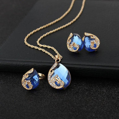Buy Center Geometric Gem Earrings & Necklace Jewelry Set for Women - Buy Center