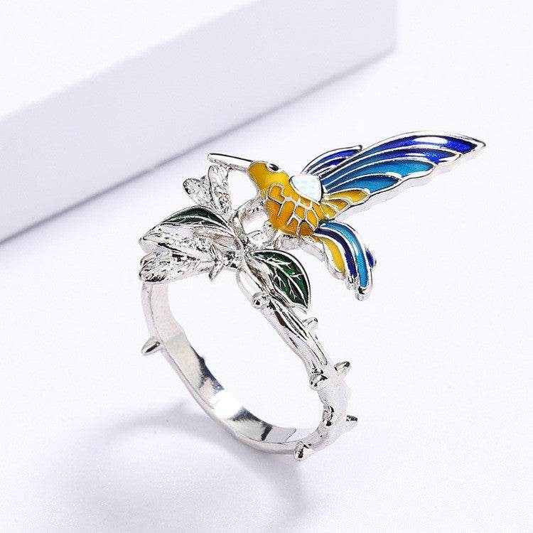 Buy Center Creative Hummingbird Ring - Elegant Pastoral Style for Women - Buy Center