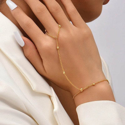 Buy Center Creative Finger Love Chain Bracelet - Elegant Gold Designs - Buy Center