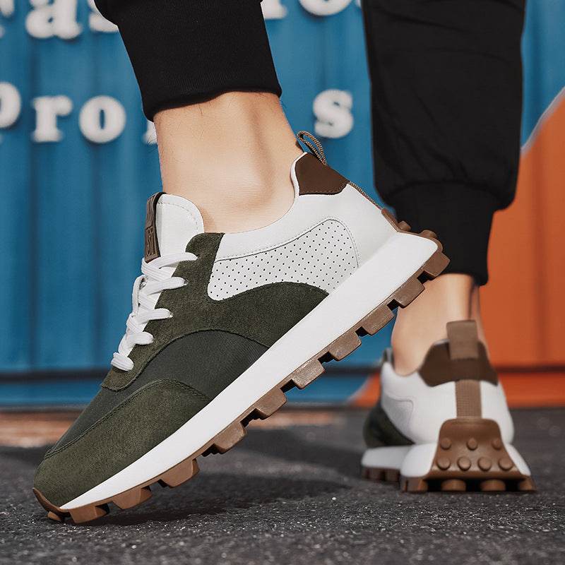 Buy Center Men's Casual Leather Dad Shoes - Breathable, Lightweight Design - Buy Center