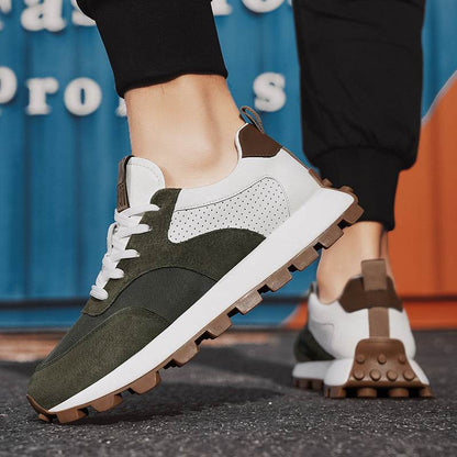 Buy Center Men's Casual Leather Dad Shoes - Breathable, Lightweight Design - Buy Center