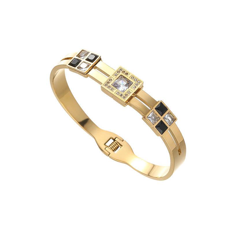 Buy Center 18K Gold Light Luxury Titanium Steel Bracelet - Full Body Design - Buy Center
