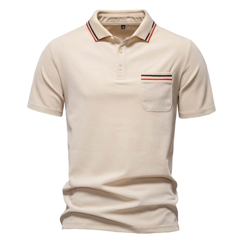Men's Casual Striped Polo Shirt - Short Sleeve, Summer Top for Youth - Buy Center